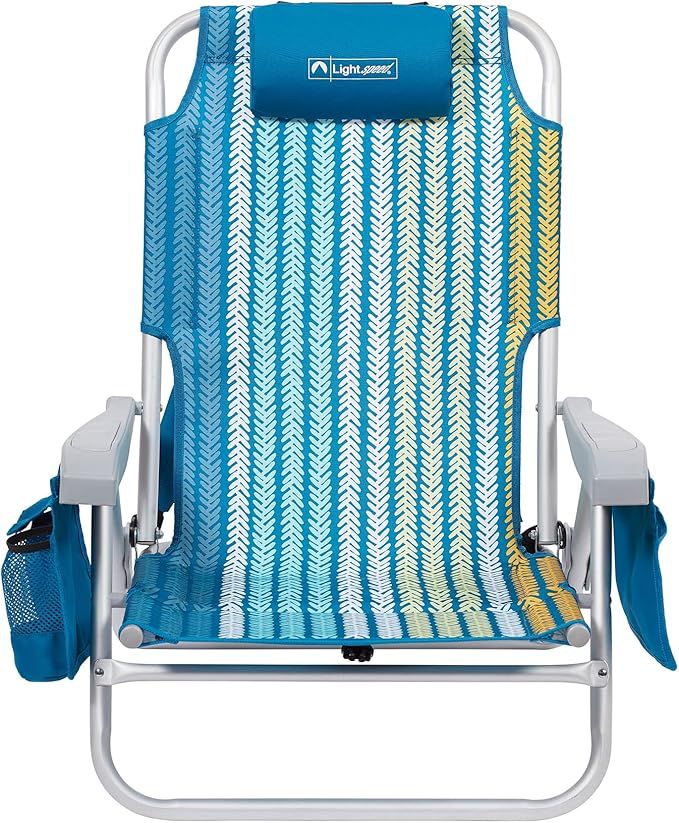 Lightspeed Outdoors Reclining Beach Chair | Lightweight Folding Chair | Amazon (US)
