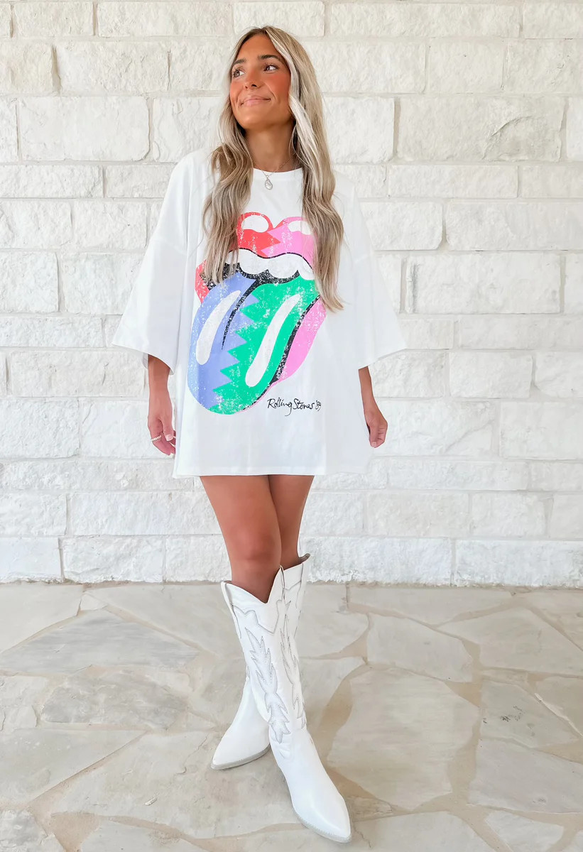 Rolling Stones Graphic Tee - white | CK Squared Boutique