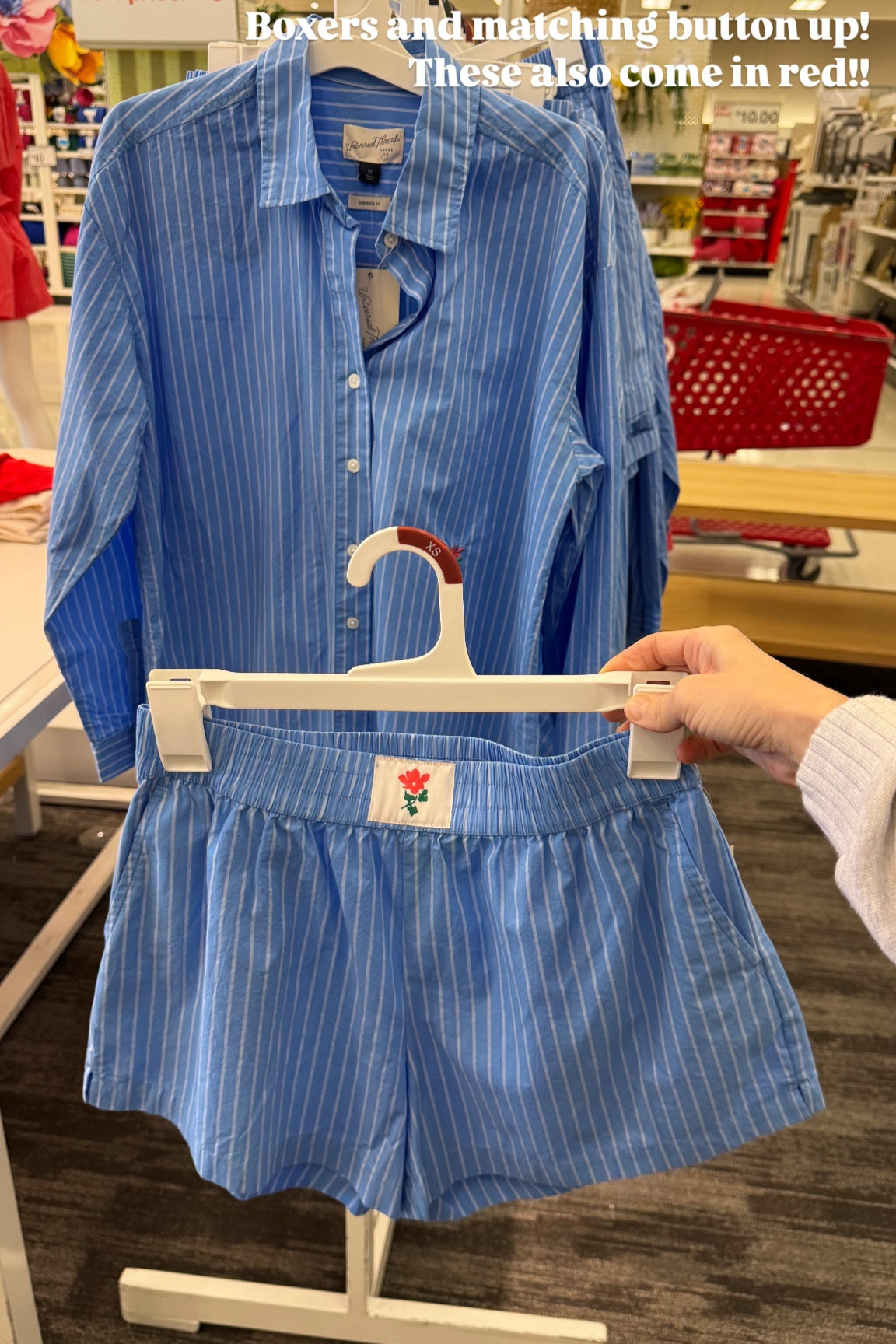 New boxers and matching oversized button up shirts! Also comes in red!!!

#LTKTravel #LTKSeasonal #LTKStyleTip