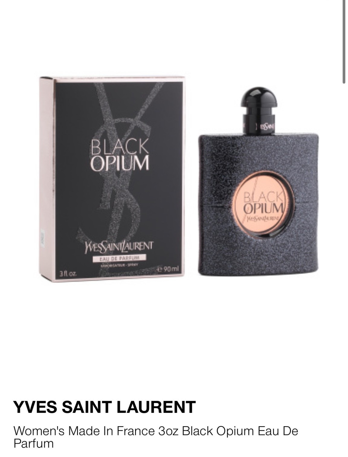 YSL Black Opium Perfume
3oz is usually $170 but this is on sale for $109!! My favorite night time/going out scent! 🙌🏼

#LTKBeauty #LTKselfcare #LTKSaleAlert