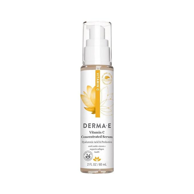DERMA E Vitamin C Concentrated Serum with Hyaluronic Acid, Vitamin E & Aloe, All Natural, Antioxi... | Amazon (US)