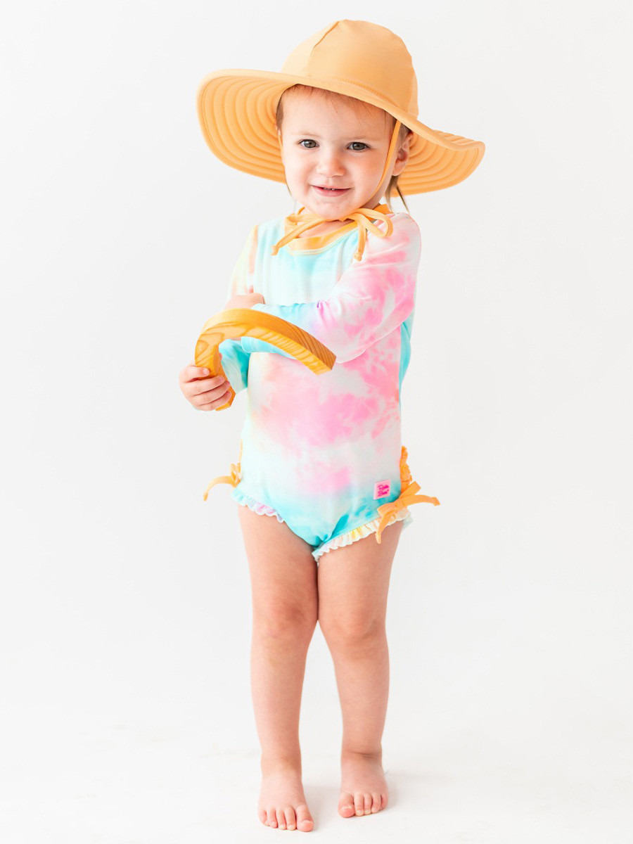 Long Sleeve One Piece Rash Guard | RuffleButts / RuggedButts