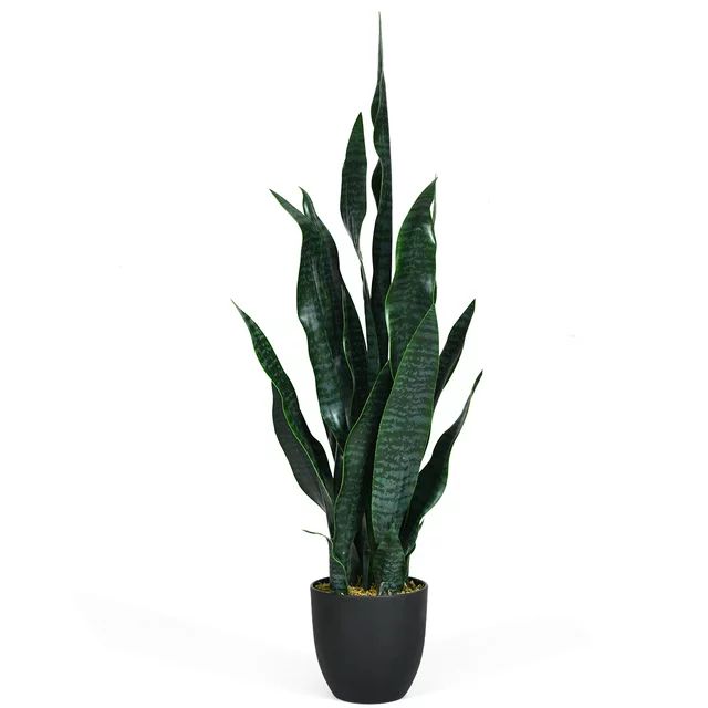Topbuy 3FT Artificial Tiger Plant Faux Agave Fake Sansevieria for Indoor-Outdoor Decoration | Walmart (US)