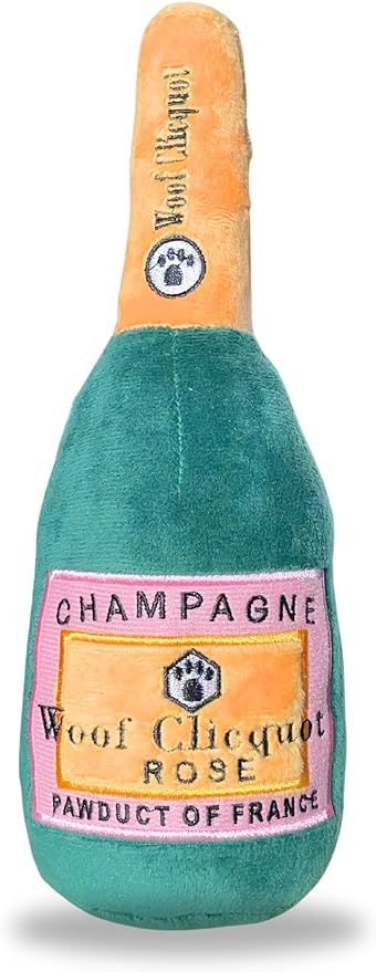 GoodBoy Dog Supply - Woof Clicquot Rosé Champagne Dog Toy for All Dog Sizes - Alcohol Dog Toys -... | Amazon (US)