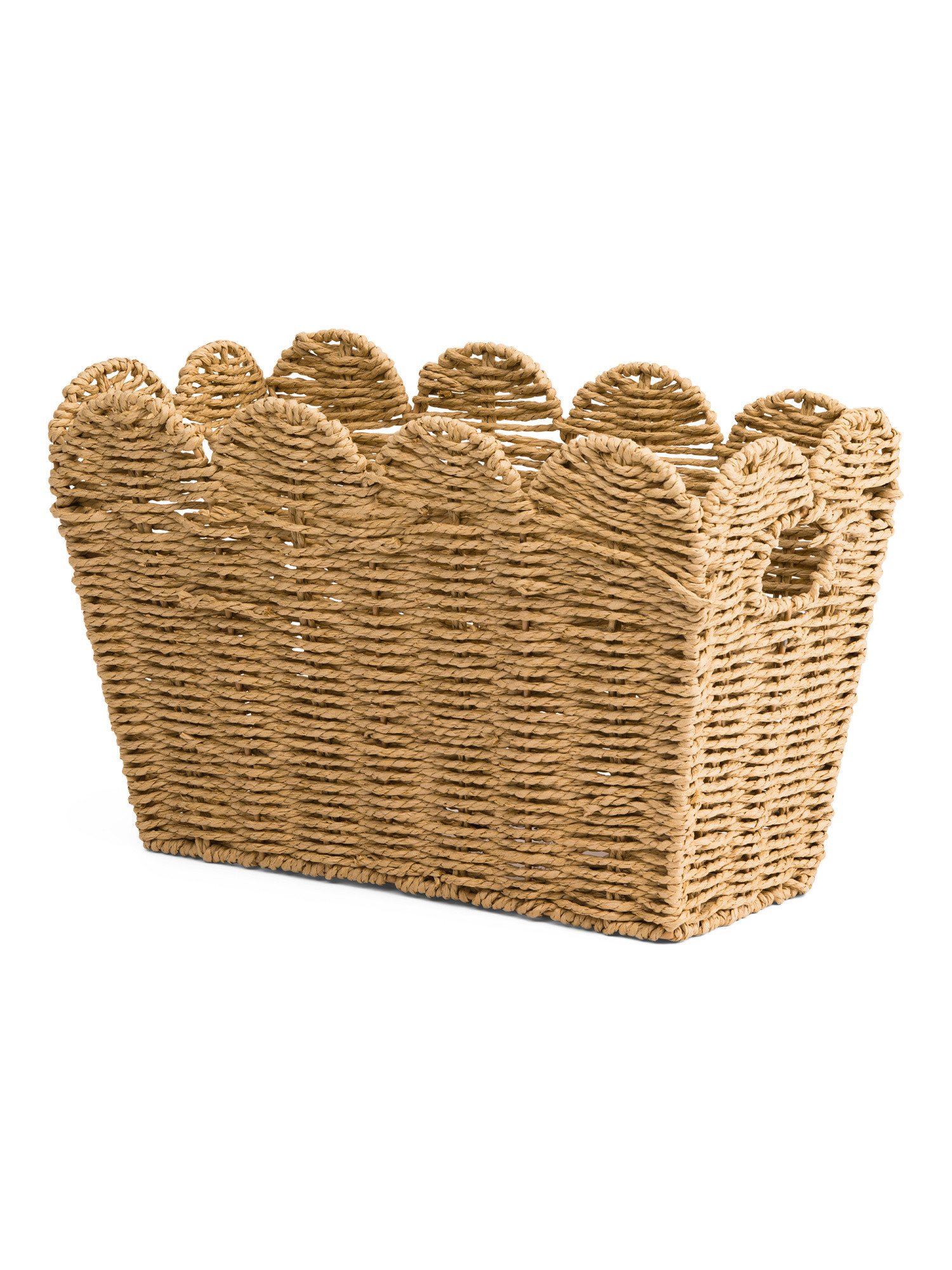 17x8x11 Paper Rope Scalloped Basket | TJ Maxx