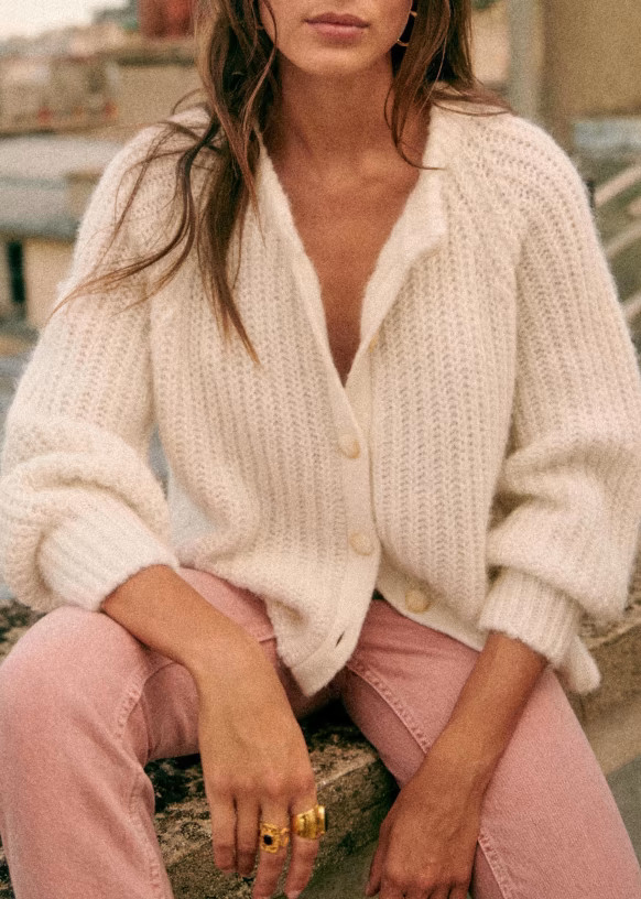 Emile Cardigan - Ecru - Alpaca - Sézane | Sezane Paris