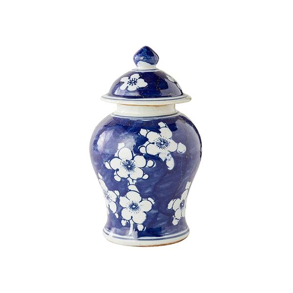Navy Floral Mini Temple Jar | Caitlin Wilson Design