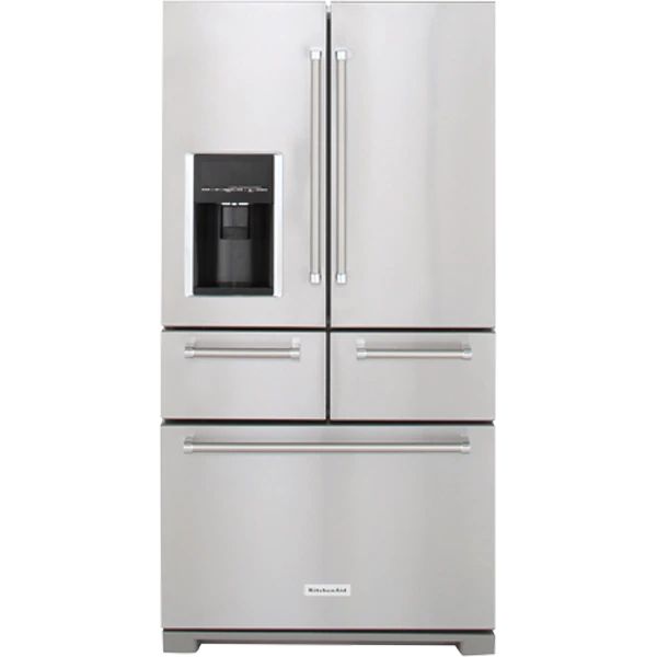 25.8 cu. ft. French Door Refrigerator in Stainless Steel with Platinum Interior | The Home Depot