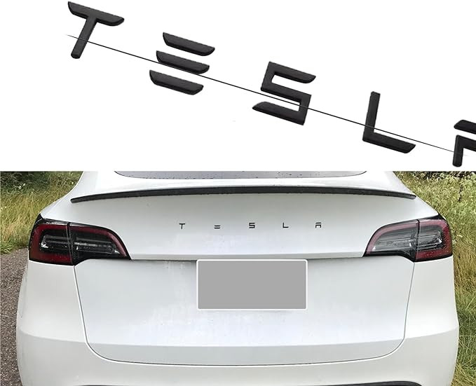 YHCDSEA for Tesla Model 3/Y Tailgate Insert Letters Emblems ABS Material Compatible with Model 3 ... | Amazon (US)