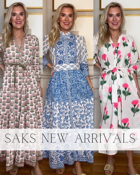 New arrivals at @Saks! These dresses are BEYOND! If you know me, you know I adore all things classic and timeless–these 3 dresses are just that and more. The quality is unmatched and the overall designs and patterns are absolutely stunning. Whether you’re attending a Spring wedding, vacationing on the coast or going out to brunch with friends, Saks has you covered. I am usually an extra small and that’s what I am wearing in every style of dress. I am wearing a size 8 in the raffia sandals and they fit perfectly and run true to size. These sandals have the most beautiful beaded details and can effortlessly be dressed up or worn more casually. You will find me wearing these stunning dresses and sandals all Spring and Summer!


#Saks #SaksPartner

Style tip, outfit, info, outfit, ideas, OOTD style, classic style, preppy style, chic style, work outfit, work wear, Meredith Hudkins, wedding guest dress, summer wedding, spring wedding, farm rio, sam edelman, coastal style, women fashion, traditional style, blue dress, mini dress, mai dress, midi dress, blue and white dress, pink dress, easter dress, vacation outfit, resort outfit, vacation style


#LTKSeasonal #LTKstyletip #LTKover40