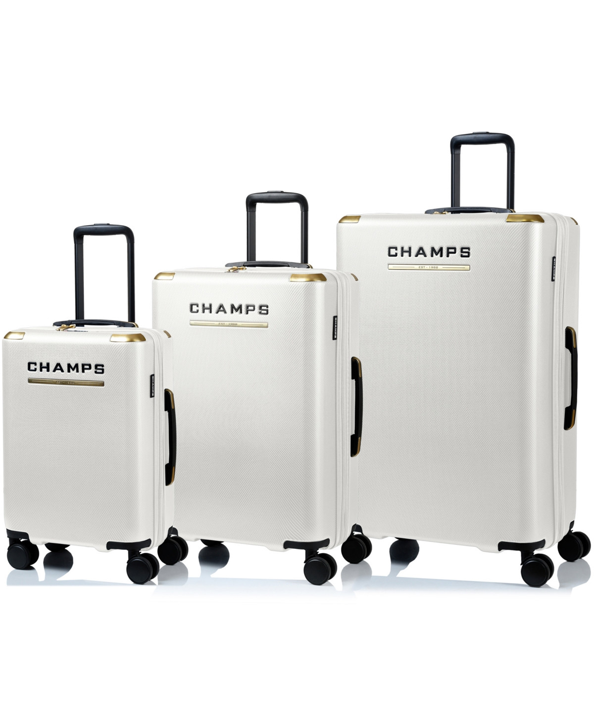 Champs 3-Piece Luxe Ii Collection Hardside Luggage Set - Ivory | Macy's