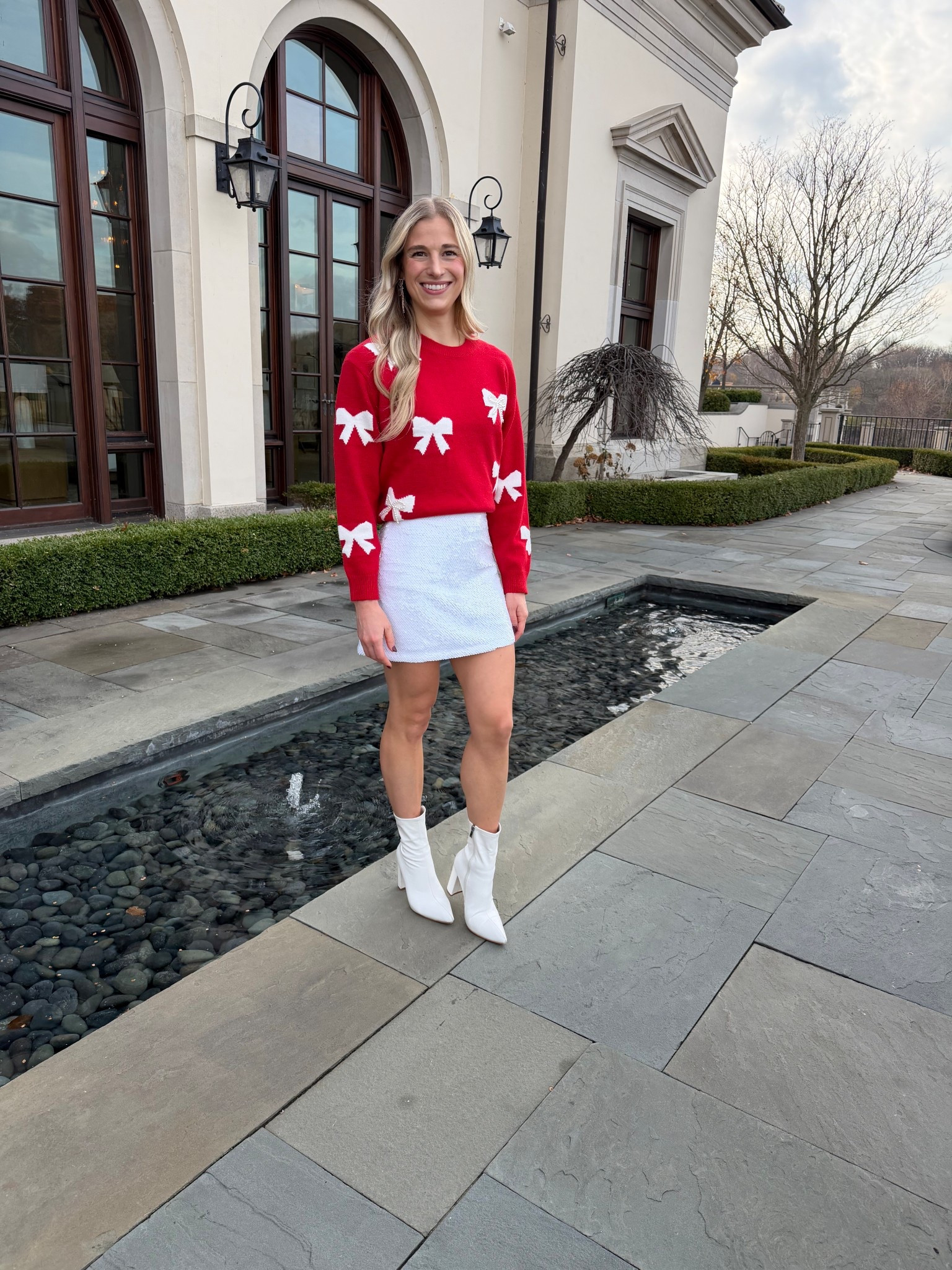 Holiday sparkle ✨ This red bow sweater paired with a white sequin skirt is the festive combo for any holiday event! So sweet, so chic, and so comfy. Wearing XS in both — true to size. Boots 7 - size up 1/2. Perfect for parties, dinners, photos, and everything in between 🎄❤️❤️❤️❤️❤️❤️❤️❤️❤️❤️❤️❤️❤️❤️❤️❤️❤️❤️
holiday outfit. Christmas outfit. holiday party look. Christmas party outfit. red bow sweater. sequin skirt outfit. holiday style. festive outfit. holiday fashion. Christmas style. winter outfit ideas. festive skirt. holiday photo outfit. red and white outfit. LTK holiday looks. Holiday party outfit. Christmas Day outfit. Christmas Day look.

#LTKHoliday #LTKFindsUnder50