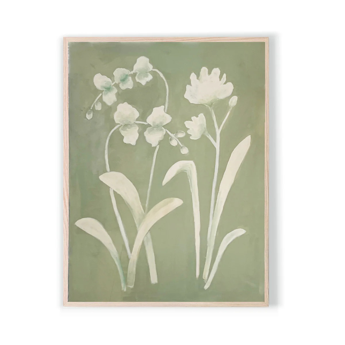 Ivory and Green Orchid Painting | Sweet Pea and Whimsy