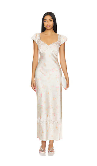 Free People Butterfly Babe Midi Dress in Cream. - size M | Revolve Clothing (Global)