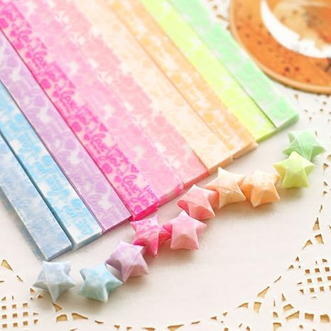 Origami Stars Papers Package DIY Paper, 600 Sheets - 20 Colors (Glows in the Dark) | Amazon (US)