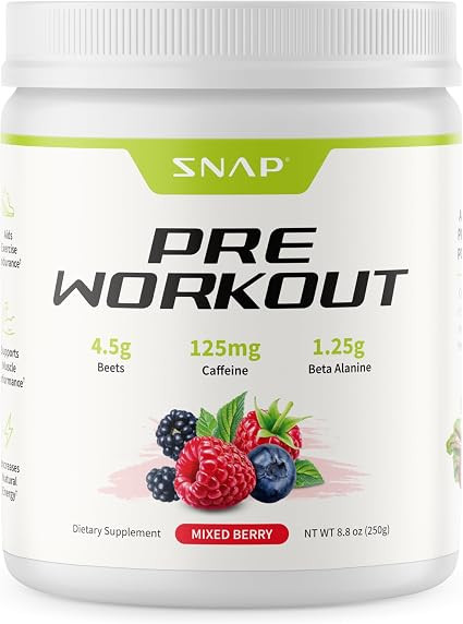 Snap Beet Root Powder Natural Pre Workout for Men Women Gym-Goers and Runners - Plant-Based Energ... | Amazon (US)