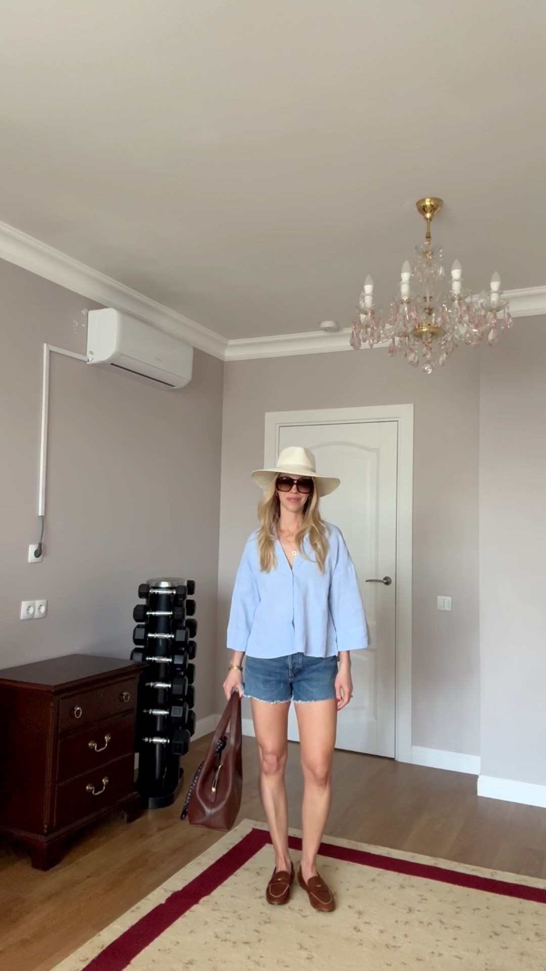 Casual summer outfit, oversized linen shirt, cutoff denim shorts, @Janessa Leone straw hat, @Zara leather loafers, Le Tanneur handbag (on sale now!)

#LTKgrwm #LTKSaleAlert #LTKOver40