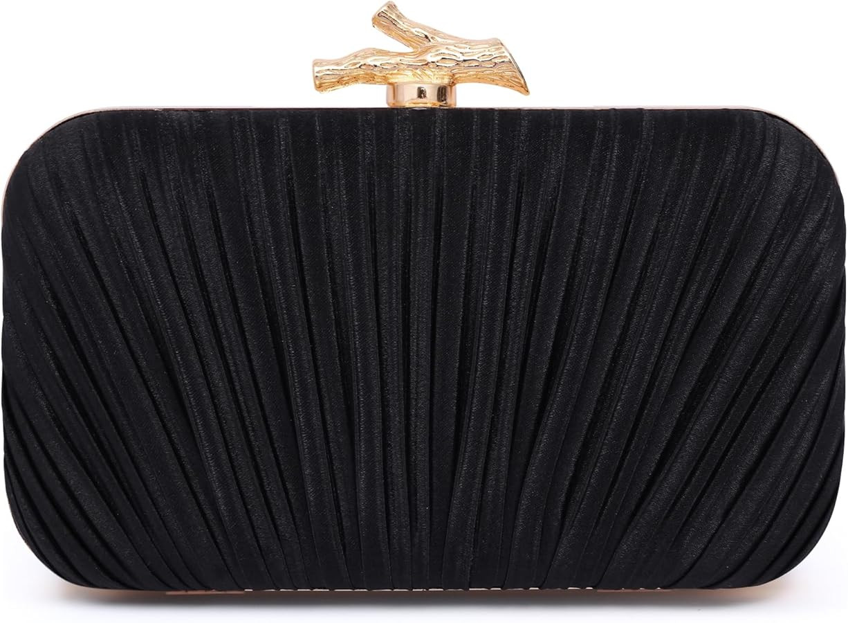 Purses for Women Evening Bag Handbags Formal Pleated Clutch Bag with Chain for Prom Wedding Party... | Amazon (US)