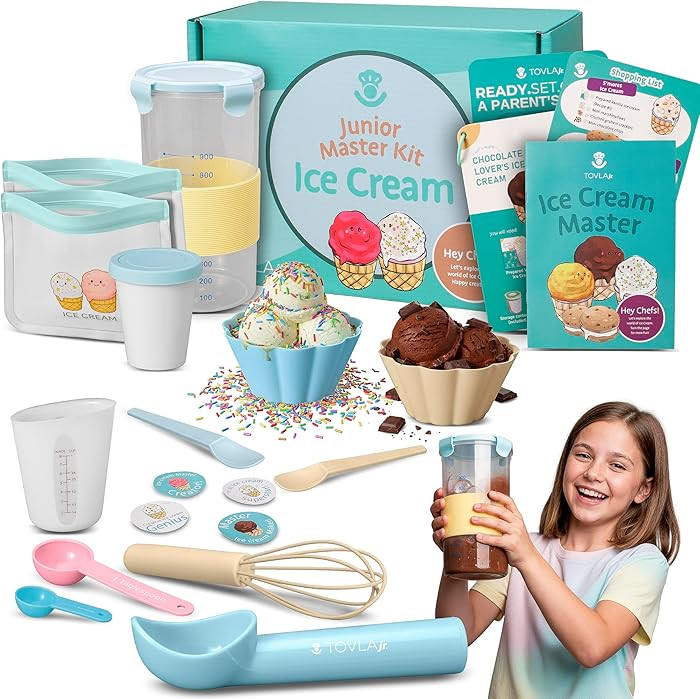 Tovla Jr. Kids Ice Cream Science Kit | Make Real Ice Cream with Reusable Tools | STEM Learning Ac... | Amazon (US)