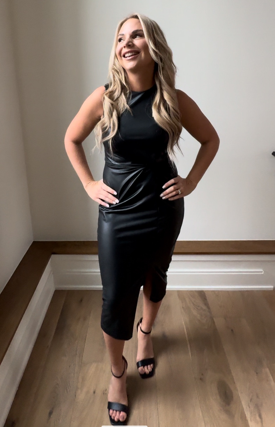 Realtor dress, work clothes, professional clothing, business, dress, black leather dress express. Heels, black strapped, target.

#LTKshoecrush #LTKstyletip #LTKHoliday