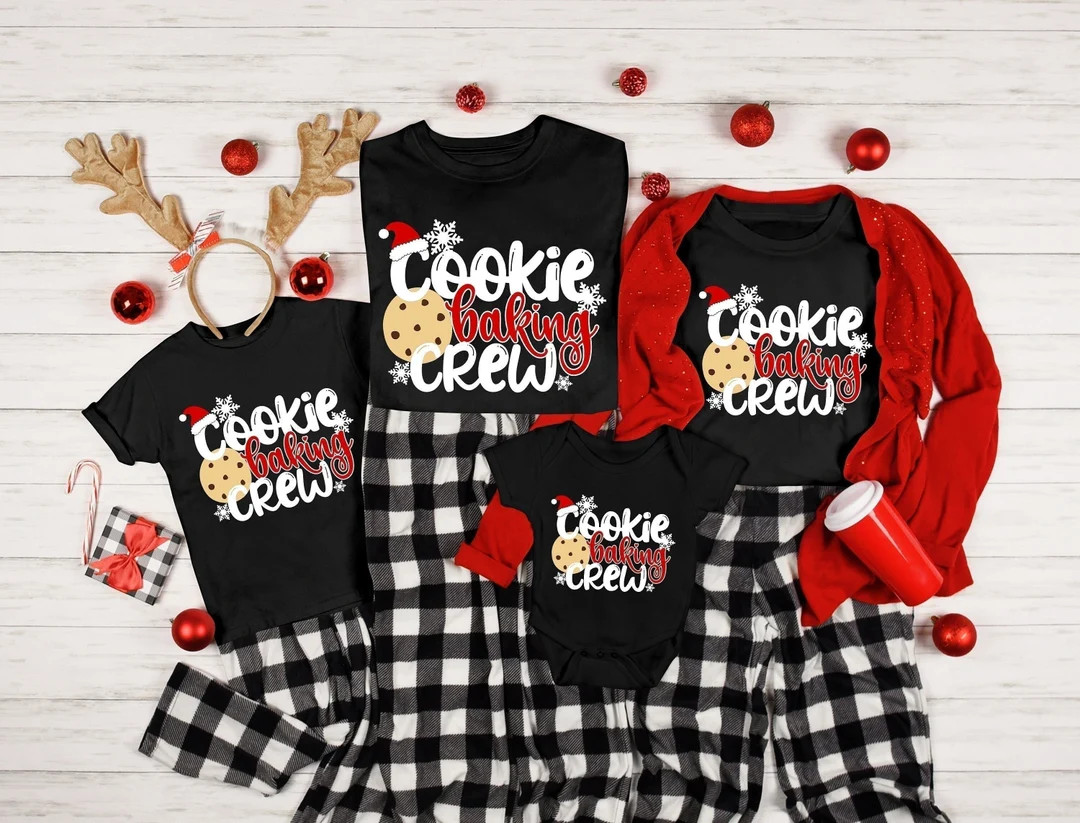 Cookie Baking Crew Shirt Christmas Cookie Crew Family - Etsy | Etsy (US)
