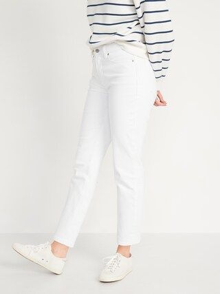 High-Waisted O.G. Straight White Ankle Jeans for Women | Old Navy (CA)