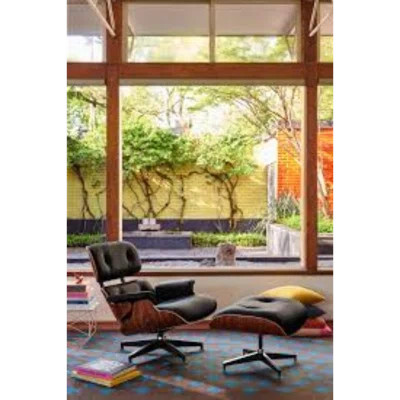 Modern Classic Genuine Leather Lounge Chair With Ottoman - Black | Wayfair North America