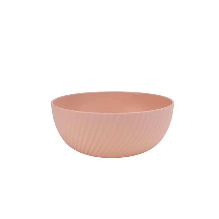 Mainstays - Pink Round Plastic Cereal Bowl, Swirl Etched, 38-Ounce | Walmart (US)