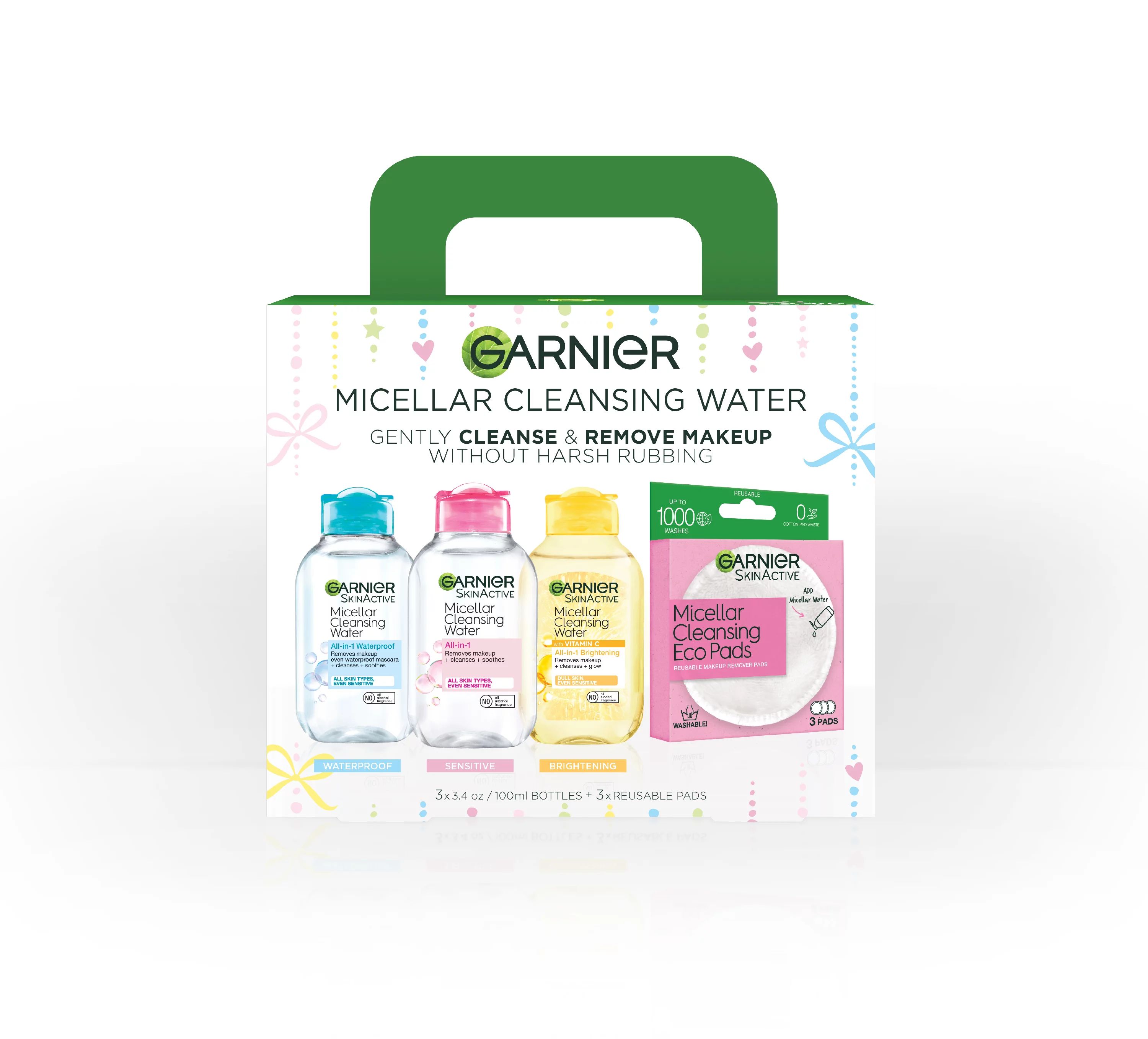 Garnier Skin Active Micellar Cleansing Water All-in-1 Kit with Eco Pads, 6 Pieces - Walmart.com | Walmart (US)