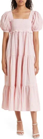 byTiMo Gingham Cotton Poplin Tiered Dress | Nordstrom | Nordstrom