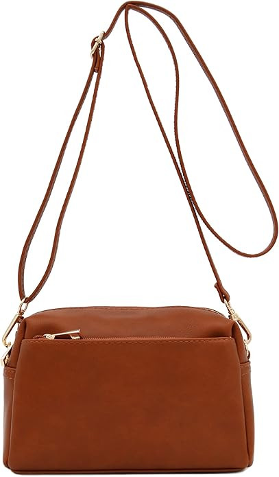Triple Zip Small Crossbody Bag | Amazon (US)