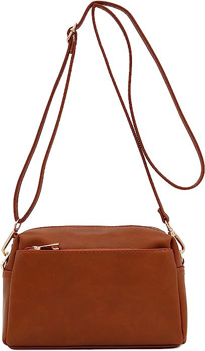 Triple Zip Small Crossbody Bag | Amazon (US)