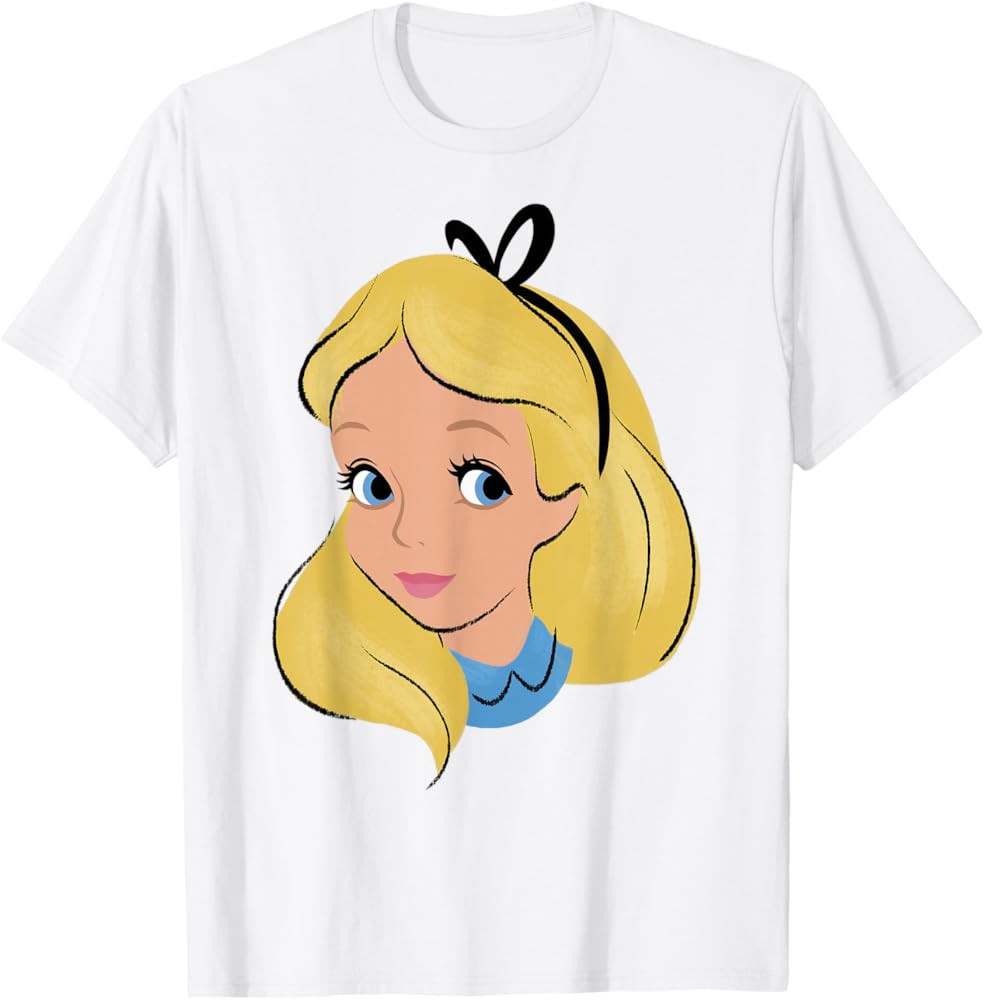 Disney Alice in Wonderland Alice Big Face T-Shirt | Amazon (US)