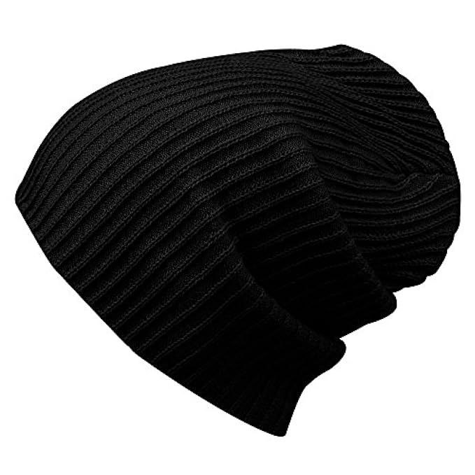 Morehats Corduroy Knit Slouchy Beanie Winter Warm Ski Skater Hip-hop Hat | Amazon (US)