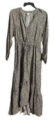 A New Day Women’s XS Dress, Animal Print, Elastic Waist, V-neck, Long-sleeved | eBay US