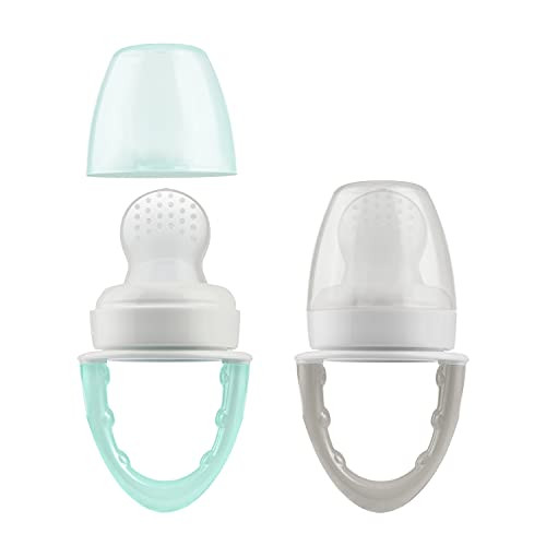 Dr. Brown's Fresh First Silicone Feeder, Mint & Grey, 2 Count | Amazon (US)