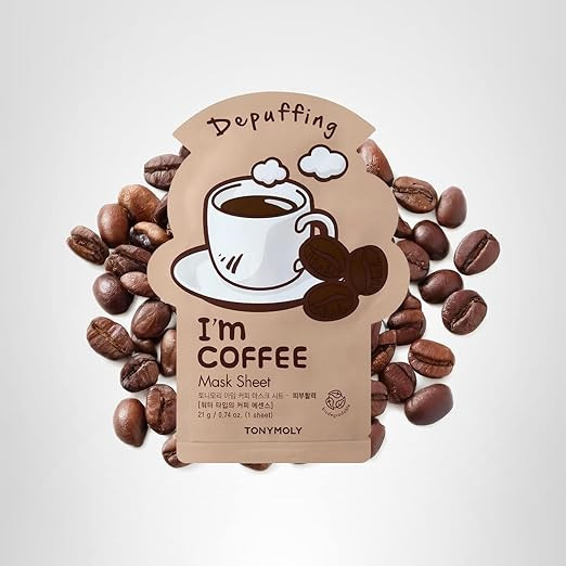 TONYMOLY I’m Coffee Sheet Mask – De-Puffing Korean Face Mask with Coffee Extract for Radiant ... | Amazon (US)