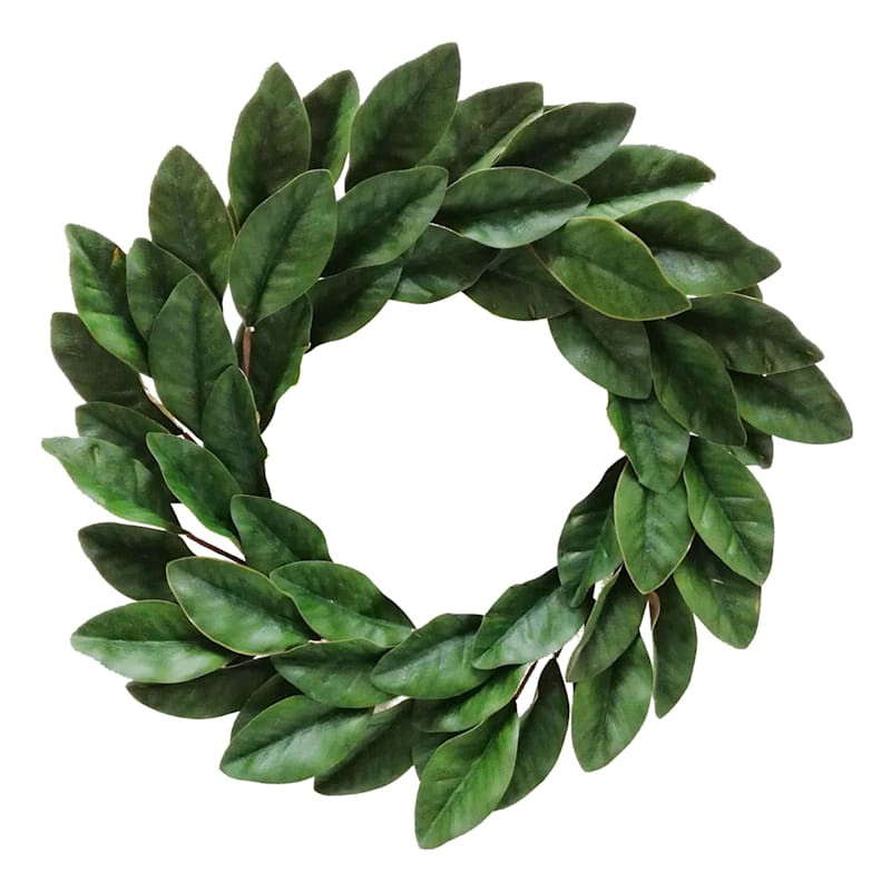 Magnolia Leaves Wreath, 22" | At Home