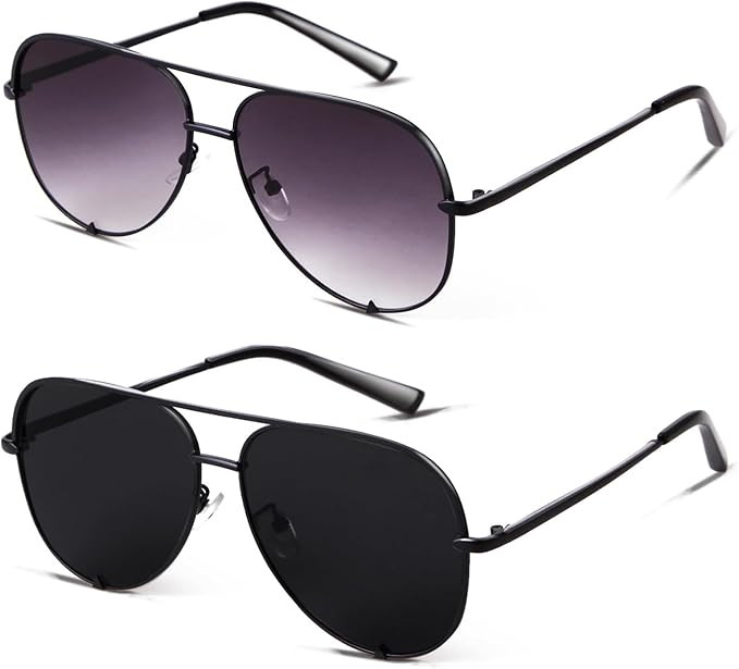 SORVINO Oversized Aviator Sunglasses for Women Men Trendy Retro Bulk Shade Black Faded Sun Glasse... | Amazon (US)