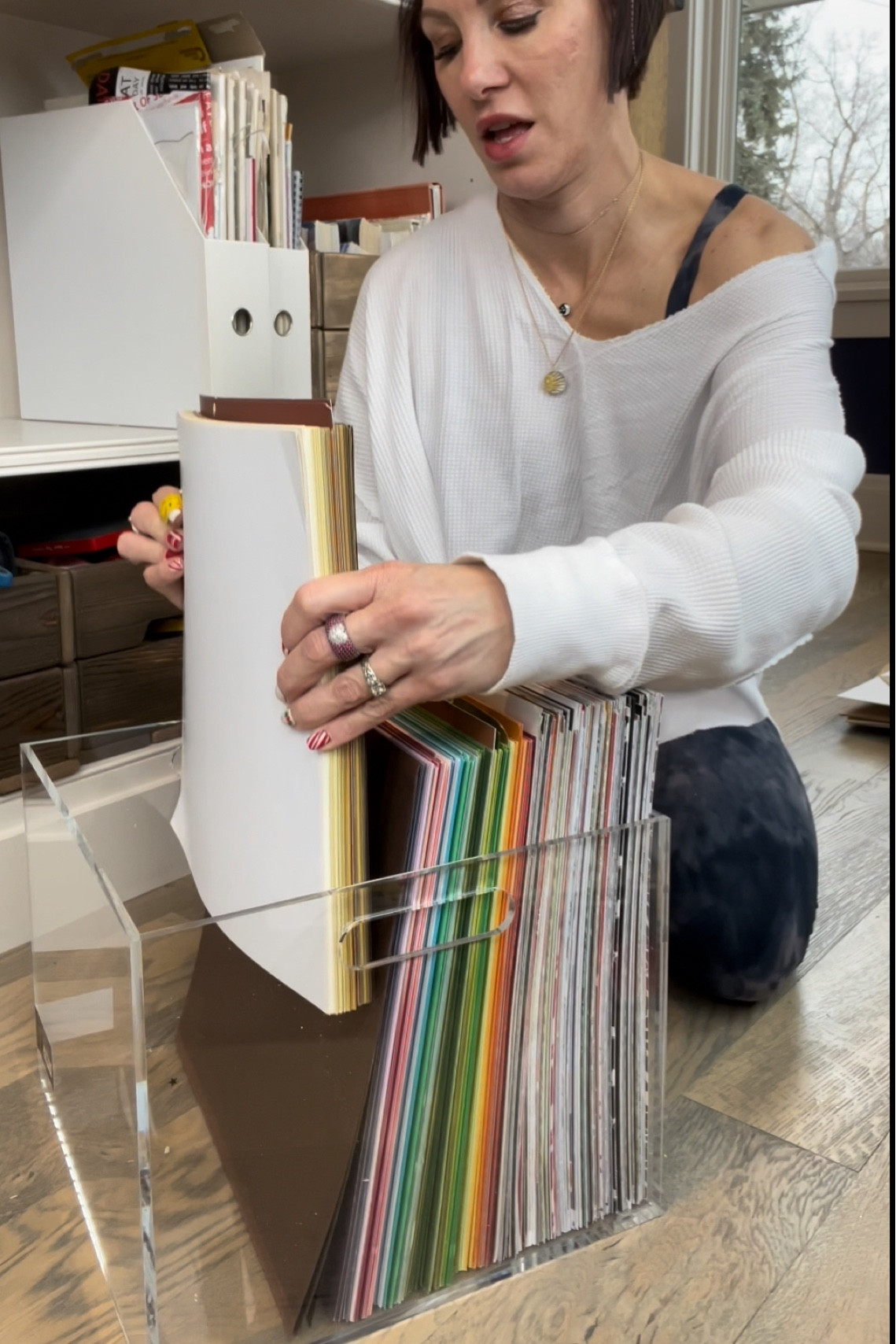 Love storing my scrapbook paper in these bins… the only downfall is that they are crazy heavy to move around.  Also linking some similar 

#LTKhome #LTKfindsunder100 #LTKfamily