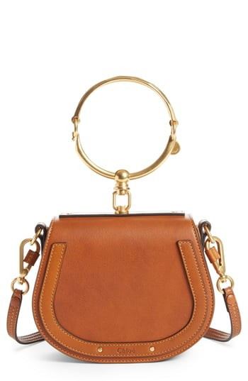 Chloe Small Nile Bracelet Leather Crossbody Bag - Brown | Nordstrom