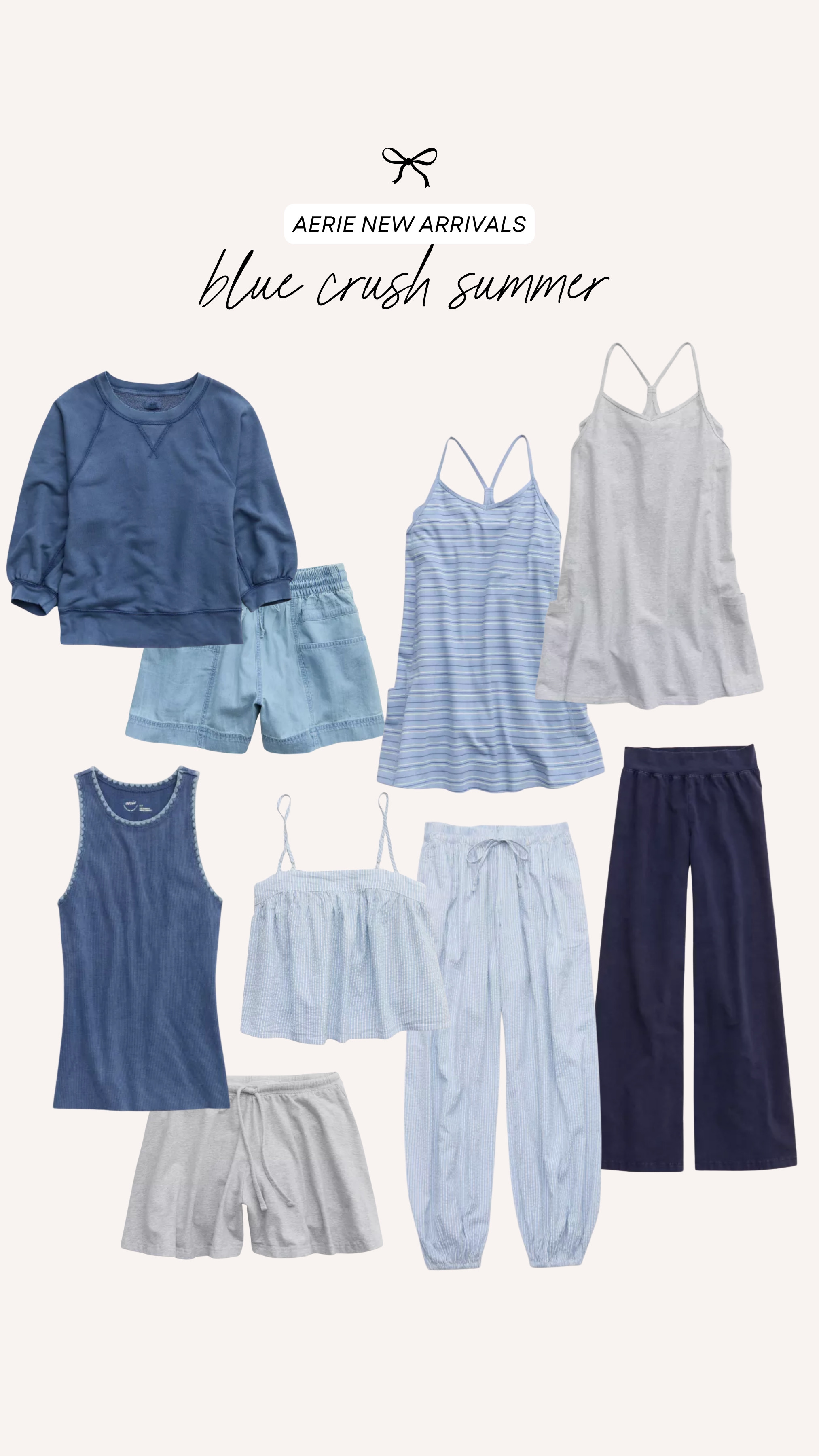 Aerie got in some new styles for summer and I'm loving all the blues!

summer outfits, mom outfits, affordable summer outfit ideas 

 #LTKootd