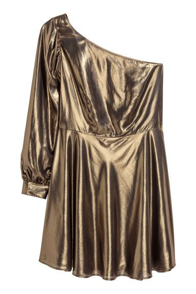 H & M - H & M+ Shimmery Dress - Gold | H&M (US + CA)