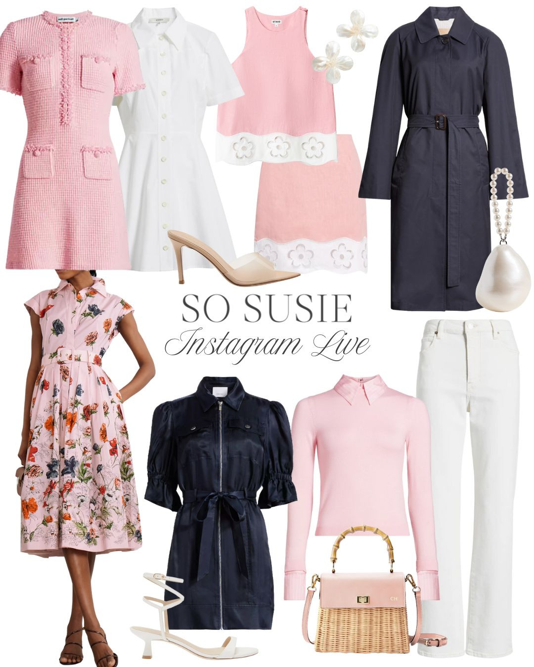 One if the three biggest color trends for spring… Pink + White + Navy! Watch todays Instagram live for all of the details! 

#LTKSeasonal #LTKStyleTip #LTKShoeCrush