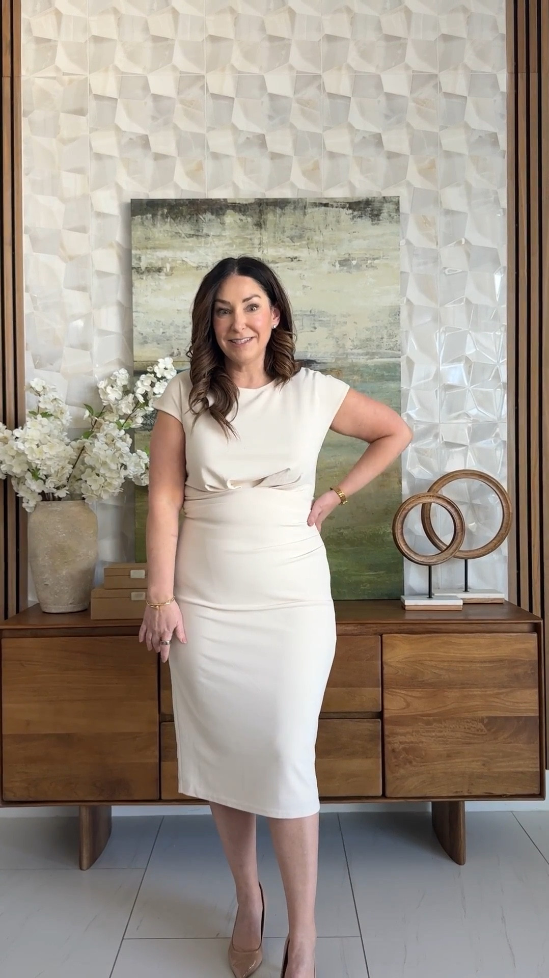 Grace Karin Cream Workwear Spring Shift Dress  | Wearing tts, L 

 

#LTKOver40 #LTKMidsize #LTKWorkwear