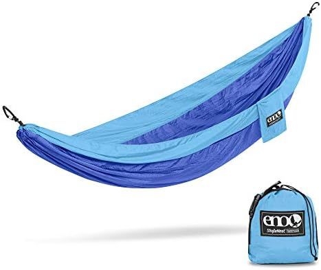 ENO, Eagles Nest Outfitters SingleNest Lightweight Camping Hammock, Powder Blue/Royal | Amazon (US)