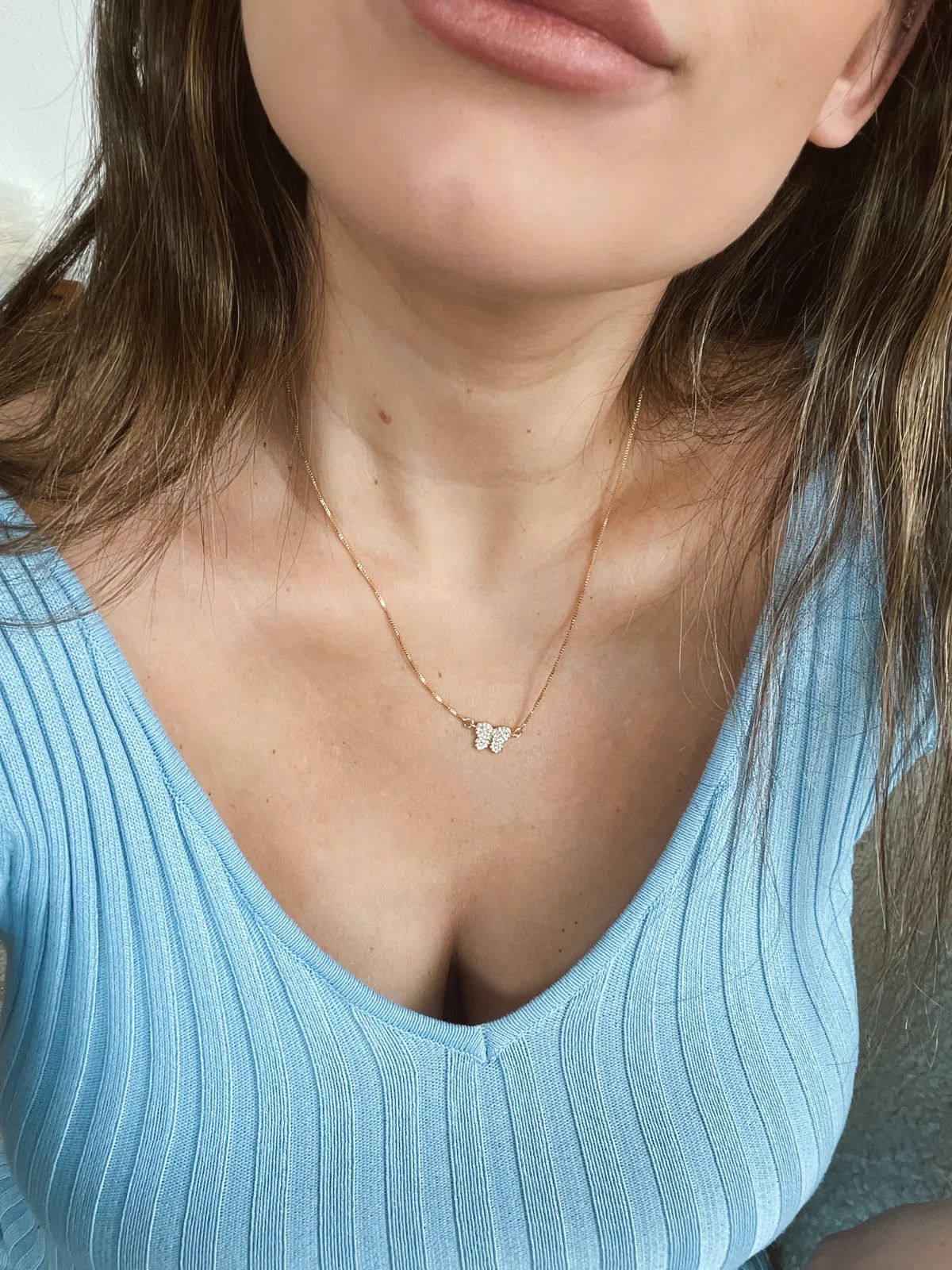 Mini Butterfly Necklace | Gratefully Helena