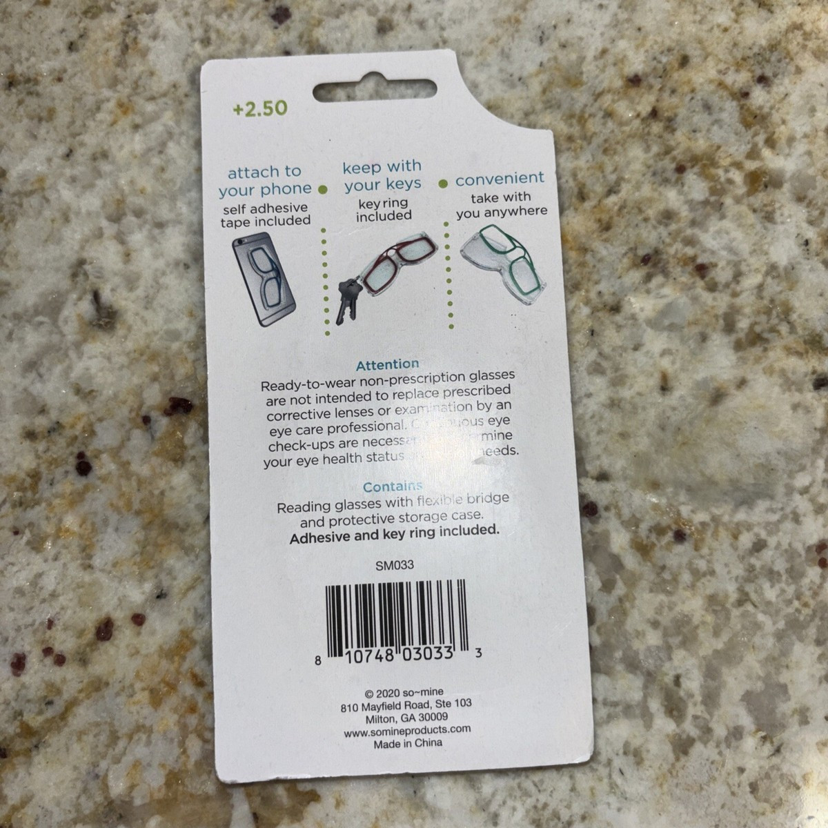 Brand New SO MINE “on the go” Mobile Reading Glasses As Seen On TV Clear + 2.50  | eBay | eBay US