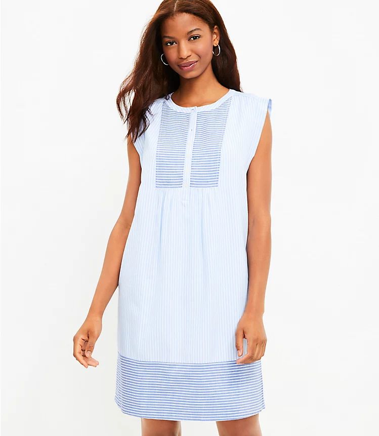 Striped Henley Shift Dress | LOFT | LOFT