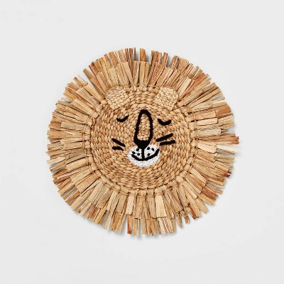 Water Hyacinth Lion Head Wall Décor Natural - Pillowfort™ | Target